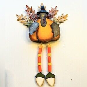 Thanksgiving wood pumpkin Turkey 14”inch.